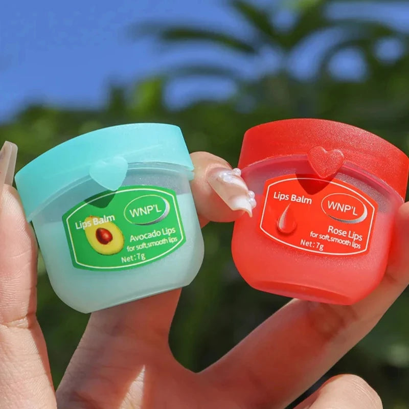 Fruit Series Lip Balm Set Lips Avocado Honey Peach Cream Lip Mask Natural Nourishing Plant Lip Balm Lips Care
