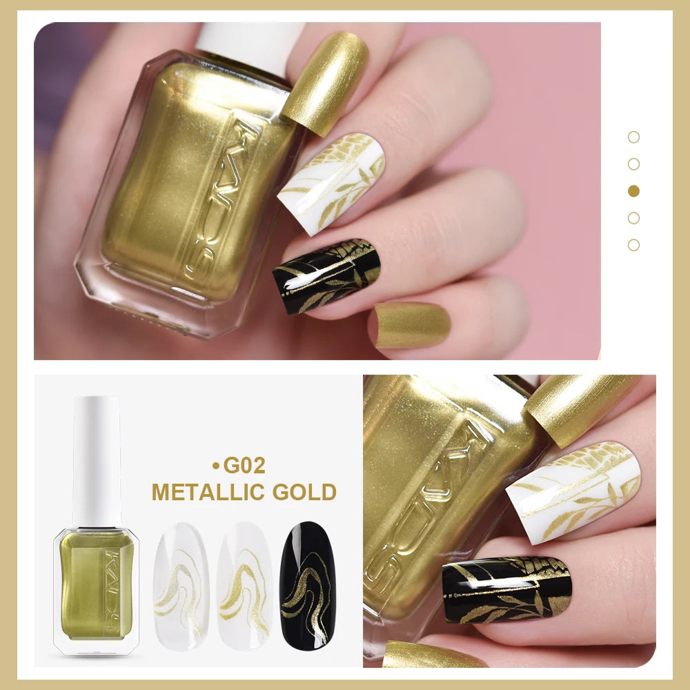 KADS Professional 11ml 24 Colors Nail Stamping Polish Gold Silver Nails Art Varnish for Stamping Plate DIY Nail Printing Polish