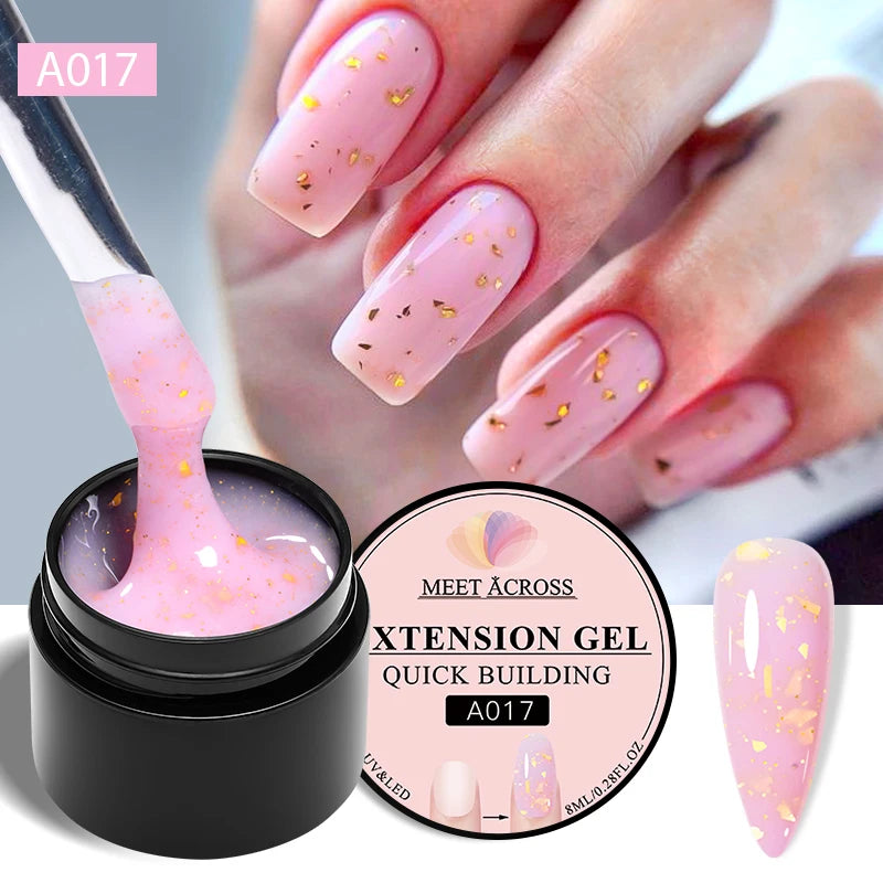 Milky White Nail Extension Gel Clear Nude Building UV Gel For Nails Finger Extensions Form Tips French Nails Manicure Nail Art