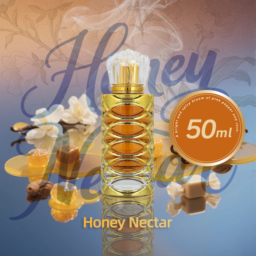 Sweet Caramel Vanilla Perfume for Women 50ml, Long Lasting Honey Musk Fragrance, Confident & Sexy Scent for Date Night, Gift for