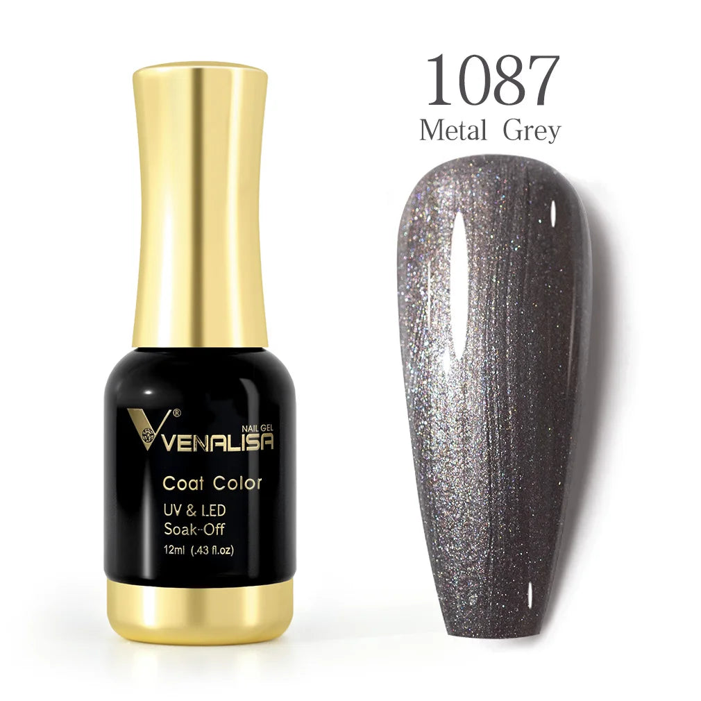 Venalisa 12ml Platinum Gel Nail Polish Super Shiny Effect Nail Gel Perfect Soak off UV&LED Nail Color Foil Chrome Gel Polish