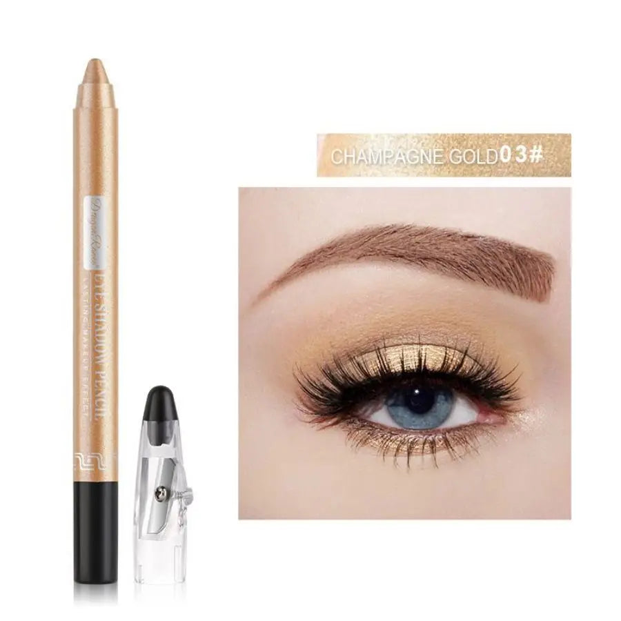 Eyeshadow Pen, Eyeliner Pen, Eyeshadow Stick, Under-Eye Shadow Pen, Pearlescent Eyeshadow Pen with Sharpener, Foam Pen, Single-Color Eyeshadow Pen, Pearlescent Under-Eye Shadow, Highlighter, Smudge-Proof