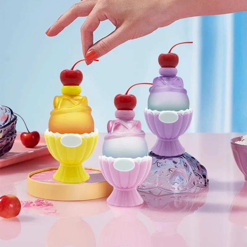 Cute Ice Cream Shaped Perfume For Women, Sweet Fruity Floral Vanilla Fragrance, Long Lasting Eau De Toilette, Unique Gift 50ml