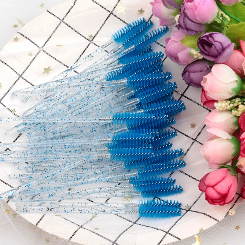 5/50 Pcs Eye Lash Brushes Eyebrow Brush False Eyelashes Extension Tools Mascara Wands Applicator Spoolers Lashes Cosmetic Tool