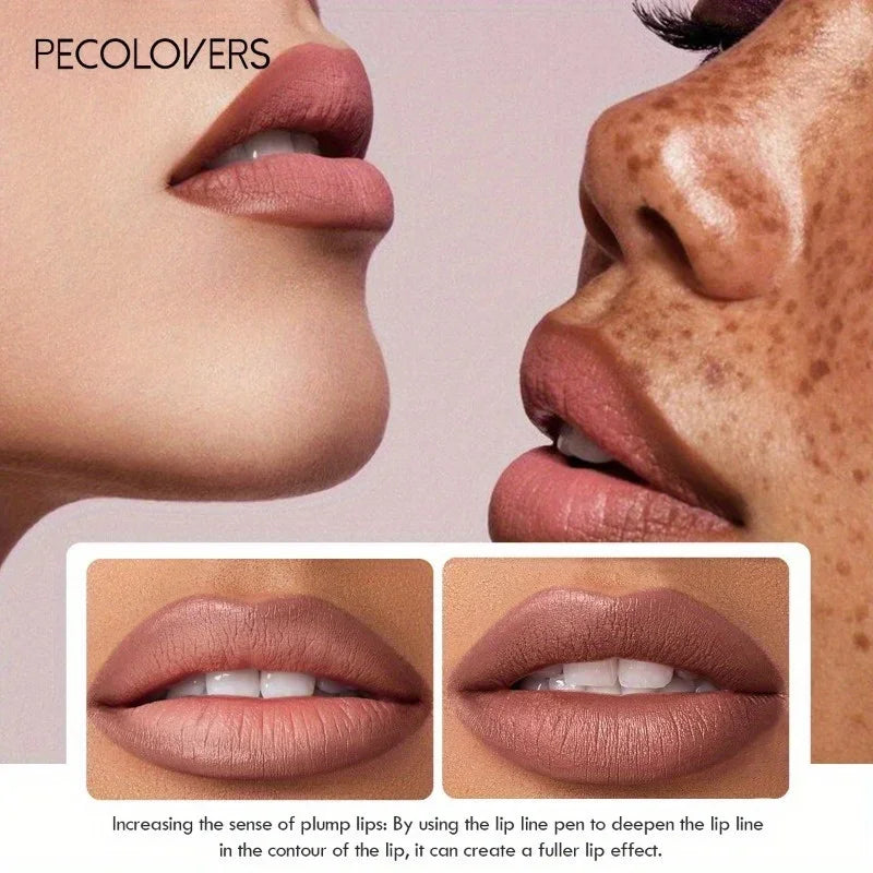 Nude Matte Lip Liner Pencil Lipstick Tint Makeup Waterproof Lasting Non-stick Lipstick Lip Liner Cosmetic