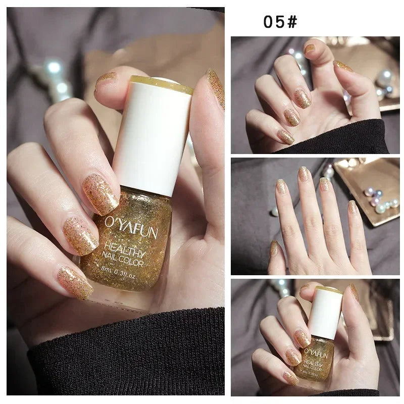 40 Colors Autumn Brown Colors Series Gel Varnish Water Based Nail Polish  Water Based No Baking Quick Dry Peel Off Nail Varnish