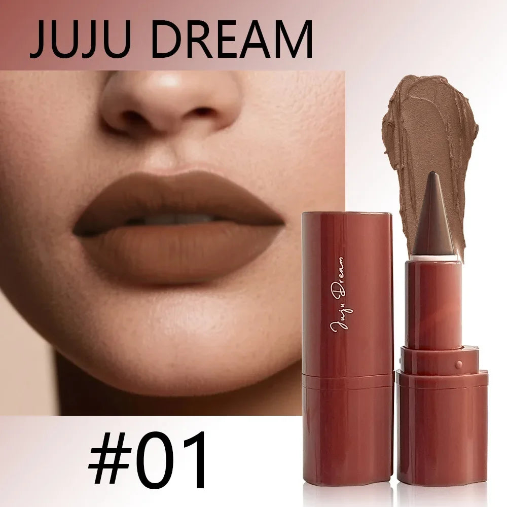 Tapered Gradient Lip Liner Matte Black Brown Velvet Lipstick Waterproof Non Sticky Contouring Tint Lipliner Crayon Lip Makeup