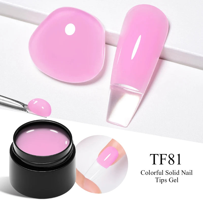 Milky White Nail Extension Gel Clear Nude Building UV Gel For Nails Finger Extensions Form Tips French Nails Manicure Nail Art