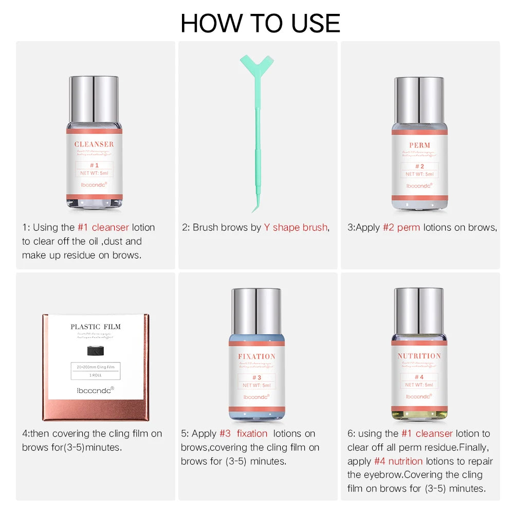 Eyebrow Lamination Kit with Keratin Perming Lotion