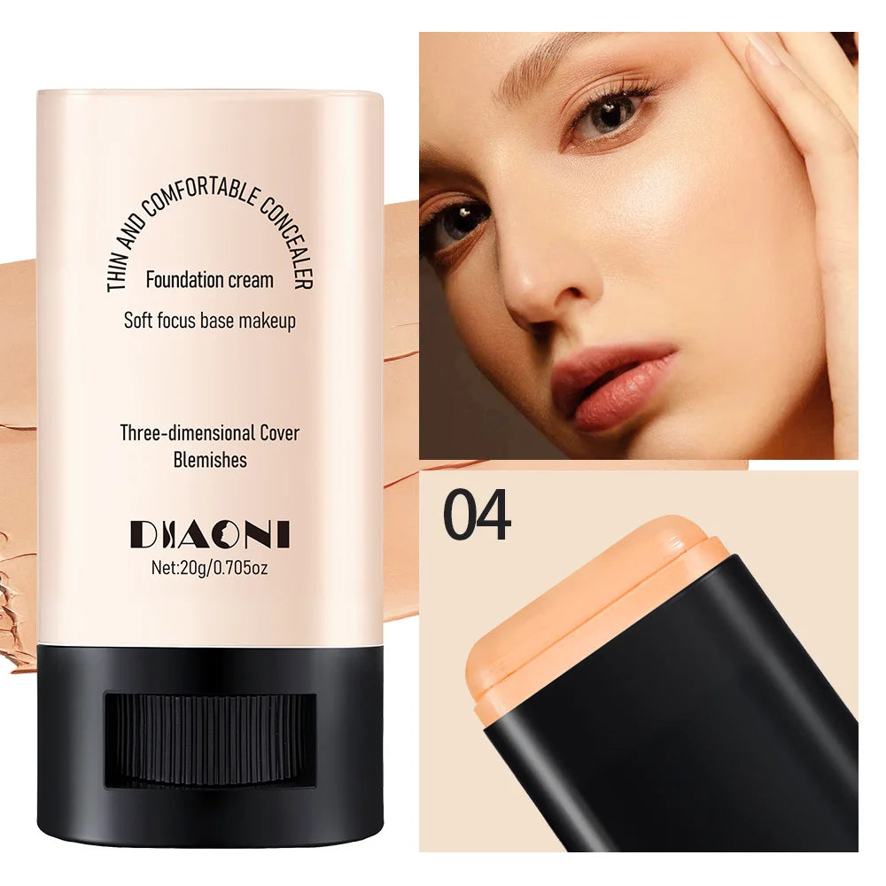 Lazy Foundation Stick, Natural, Hydrated and Refreshing, Light Makeup, Non-drying Concealer Foundation Stick