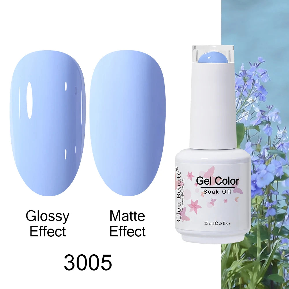 Clou Beaute Royal Blue Color Winter Trendy Semi Permanent Nail Art Manicure Varnishes Gel Nail Polish Hybrid Base Gel Top Coat