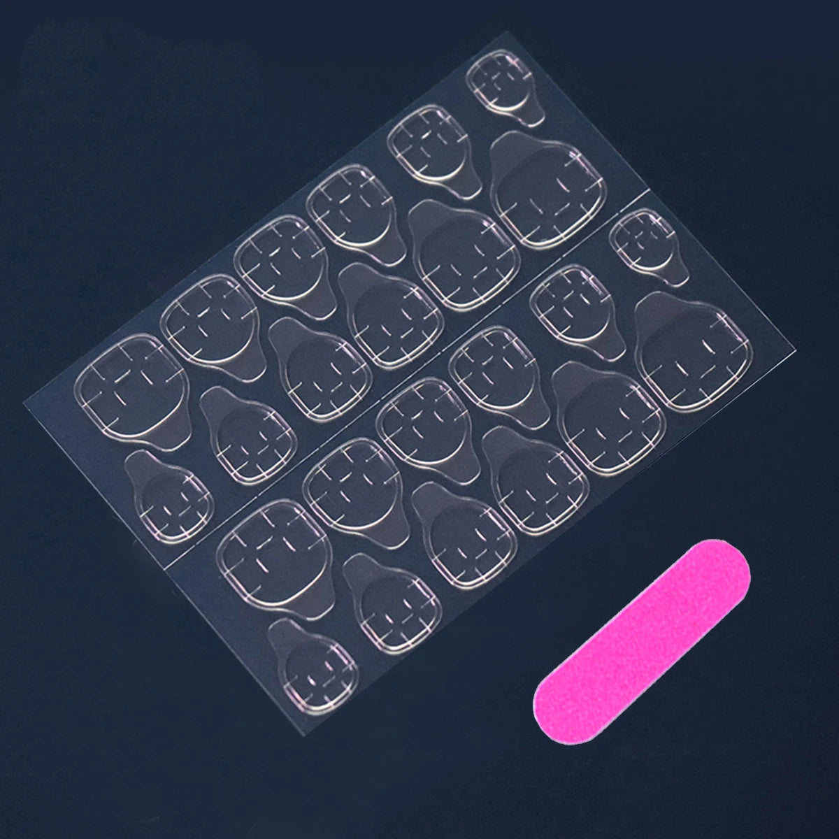 24 fake nails, fashionable wearable nails, ladies press nails, including 1 nail glue and 1 nail file