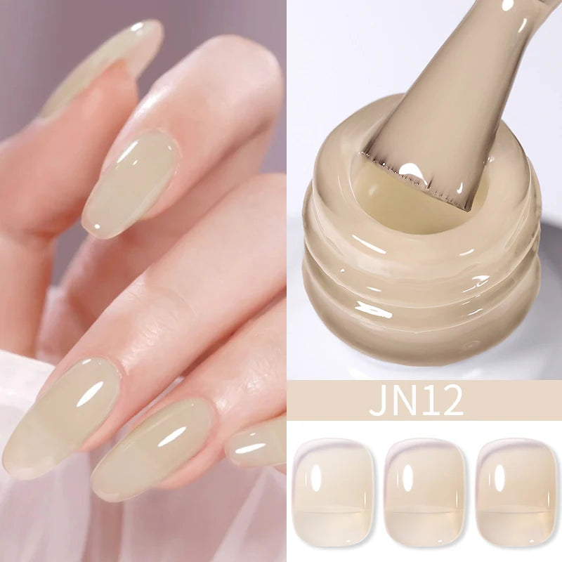 BORN PRETTY 10ml Blood Red Jelly Gel Nail Polish Halloween Nails Art Gel Polish Sheer Translucent Nail Gel for Winter Manicure