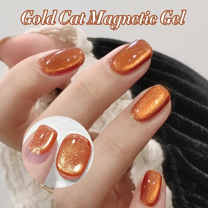 BORN PRETTY 10ml Wishing Apple Red Glass Bead Cat Magnetic Gel ultra Shine Soak Off UV Gel Nail Art Varnish Nail Supplies