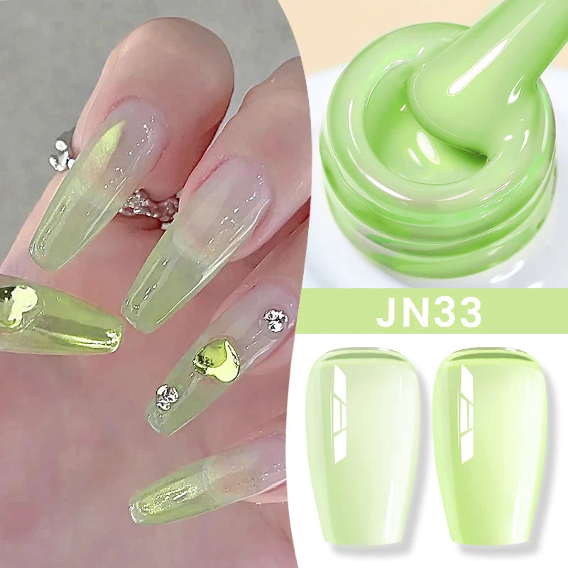 BORN PRETTY 10ml Translucent Color Gel Polish Jelly Nude Autumn Jelly Amber Semi Permanent UV Gel Nail Art Soak Off Gel Varnish