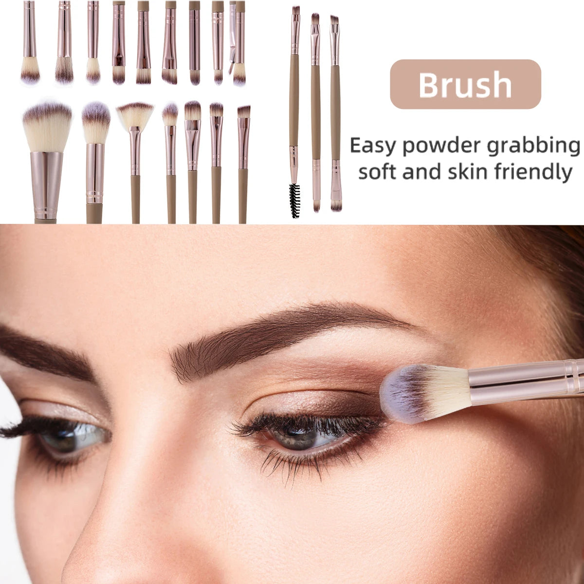 20/40pcs Makeup Brush And Sponge Set Professional Makeup Brush Set Triangle Powder Puff Clean Powder Puff Makeup Tool Set