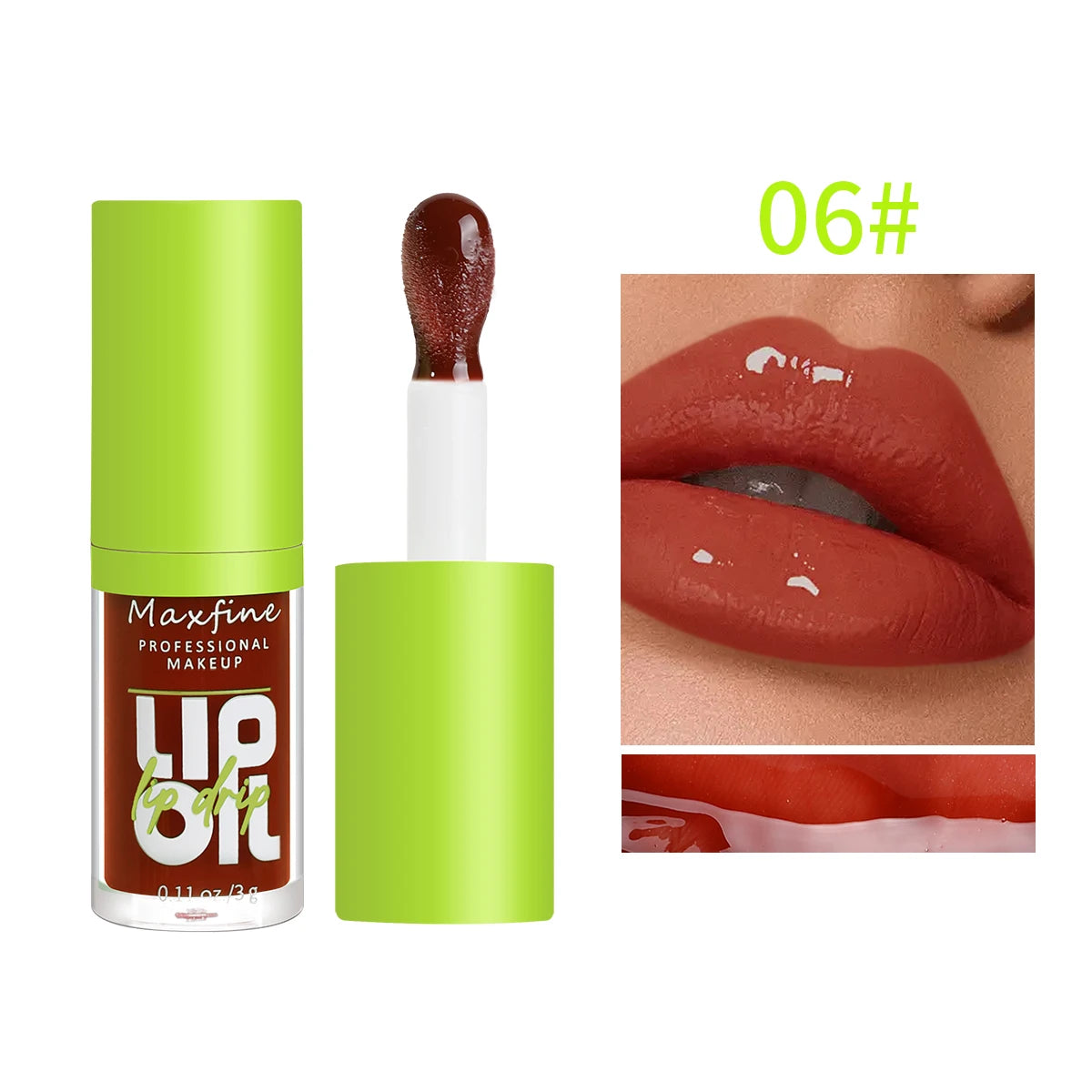 6-Tone Moisturizing Luminous Lip Gloss Oil - 3g Transparent Liquid