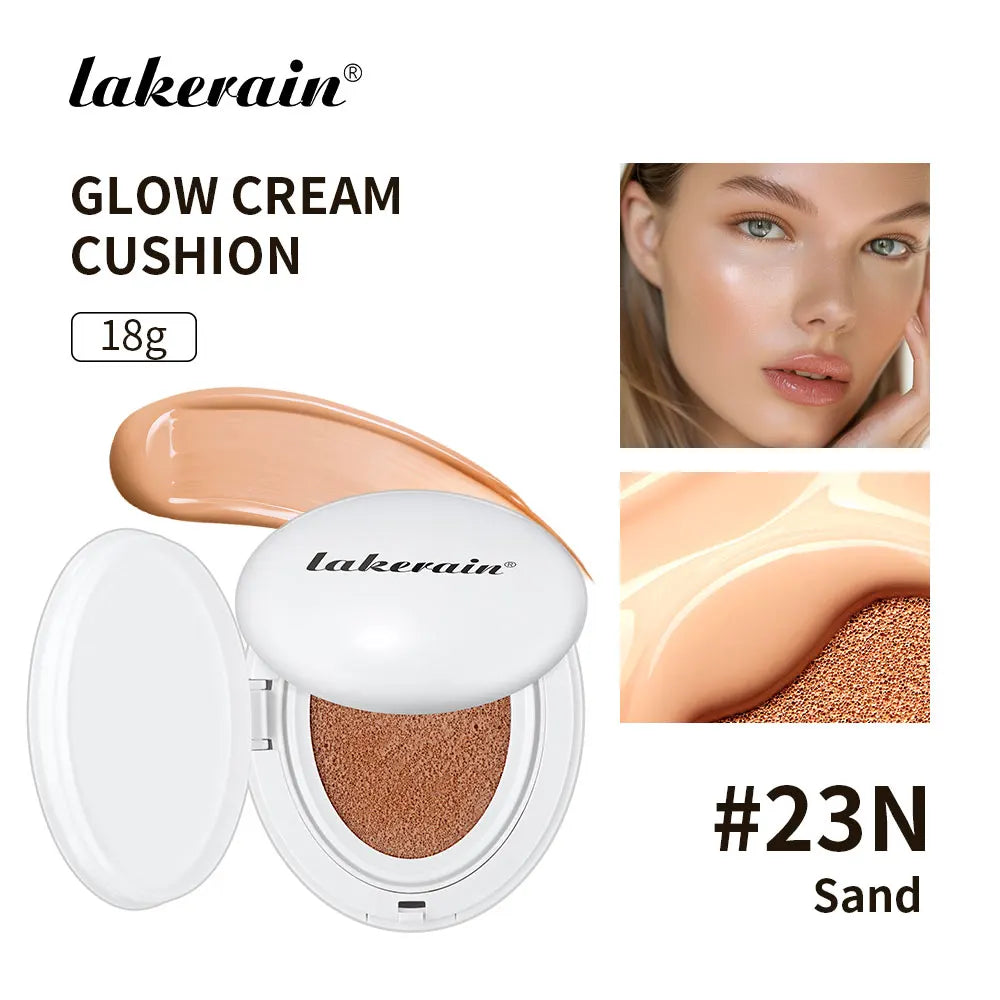 Glow CC Cream Cushion Natural Concealer Whitening Long-lasting Moisturizing Oil Control Foundation Face Base Makeup Cosmetic