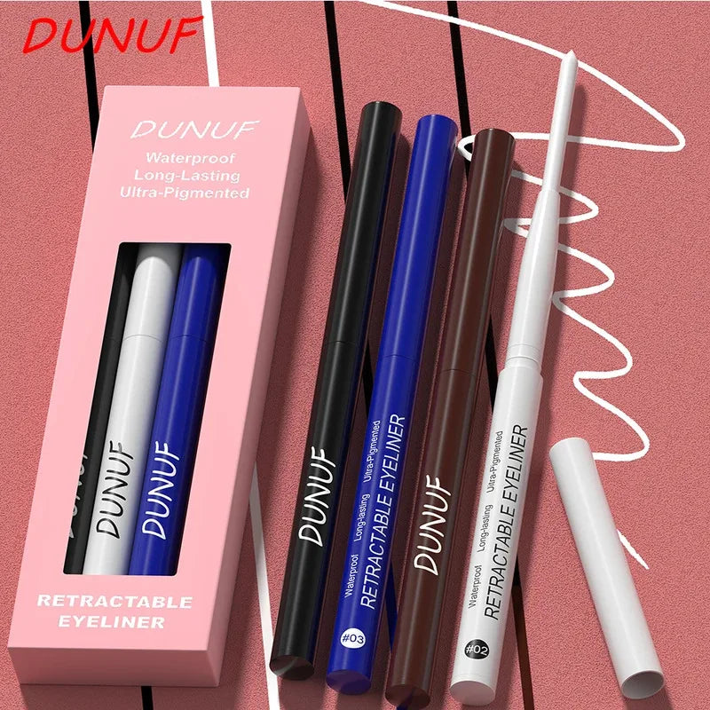 4 Pcs/set Retractable Eyeliner Durable Waterproof Eyeliner Pencil Non-smudging Soft Easy to Operate Sweat