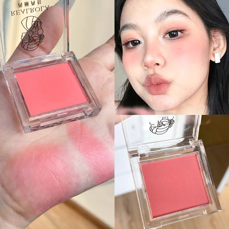 Matte green, monochrome, Christmas brightening eyeshadow tray for long-lasting, delicate makeup, as a blush, for all skin tones