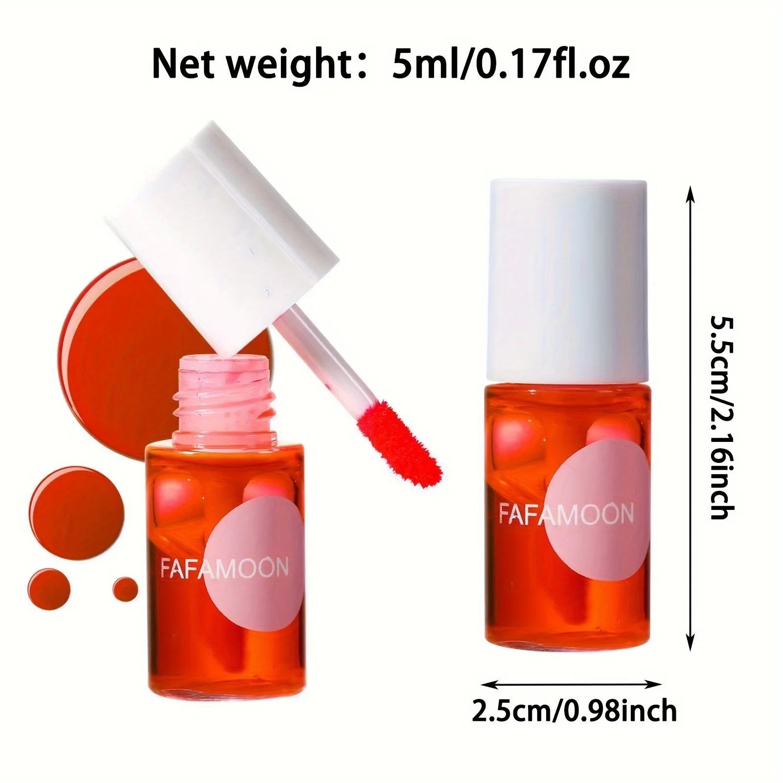 Fruity Lip Tint Water Gloss - Moisturizing Waterproof 7.1ml
