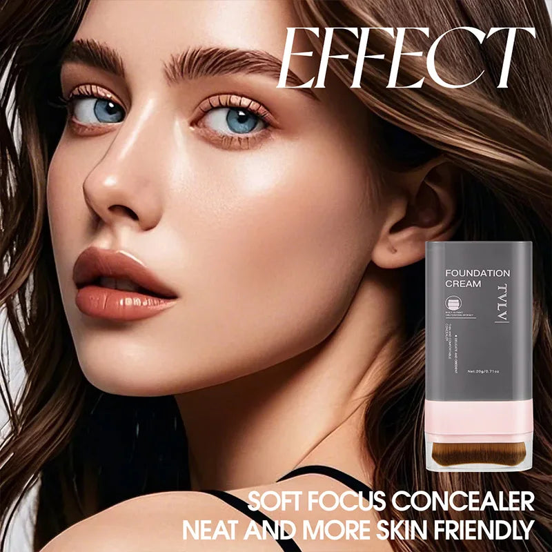 TVLV Concealing Foundation Stick with Built-In Brush - Waterproof