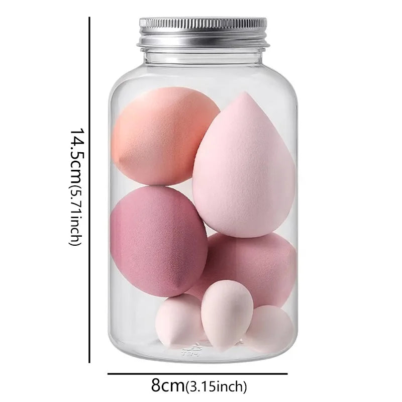 14PCS Makeup Sponge Set with Storage Jar Velvet Beauty Blenders Beauty Egg Powder Puffs Make Up Accessories Women Makeup Tools
