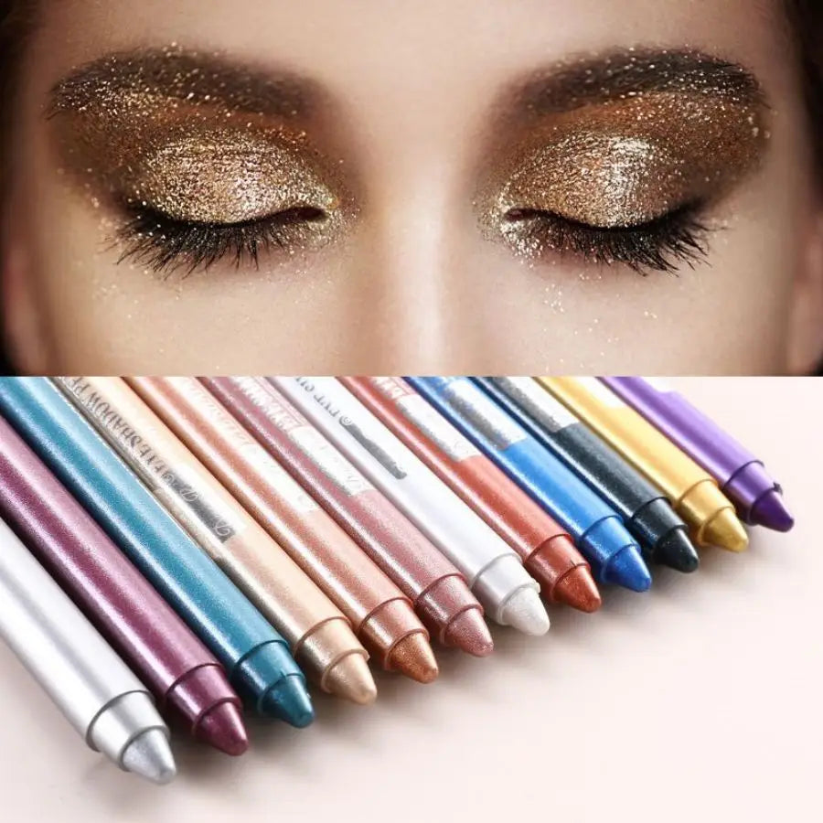 Eyeshadow Pen, Eyeliner Pen, Eyeshadow Stick, Under-Eye Shadow Pen, Pearlescent Eyeshadow Pen with Sharpener, Foam Pen, Single-Color Eyeshadow Pen, Pearlescent Under-Eye Shadow, Highlighter, Smudge-Proof