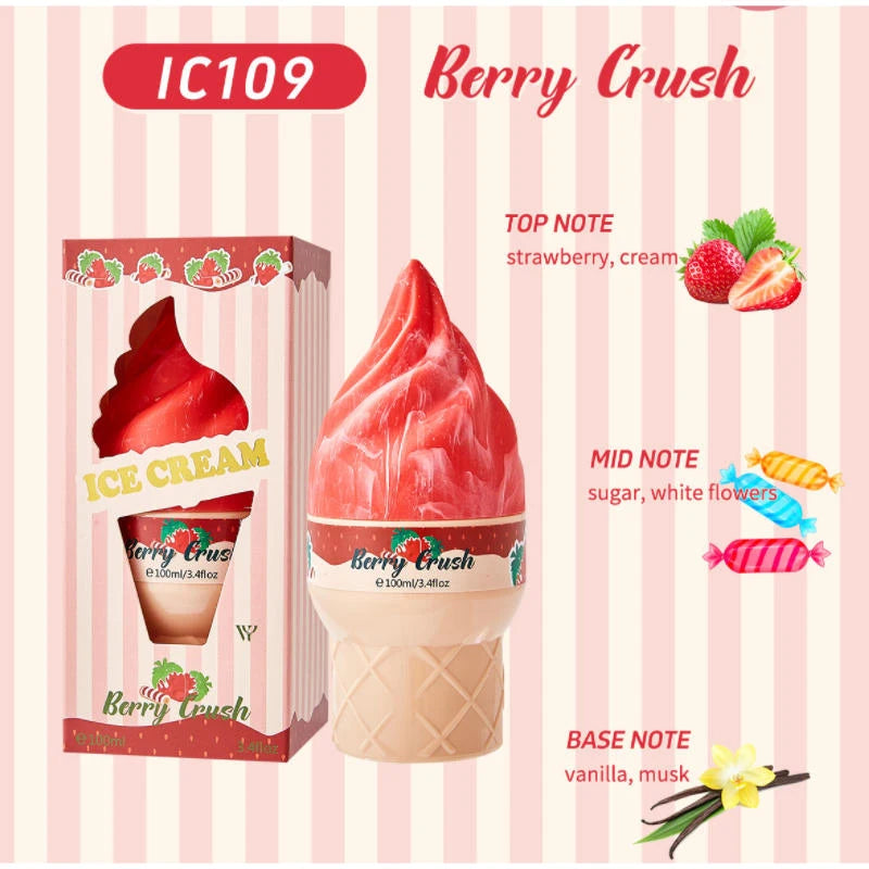 Ice Cream Cute Perfume Brand Long-lasting Eau De Toilette Floral Fruity Citrus Rose Charming Sweet Fragrance Women Body Spray