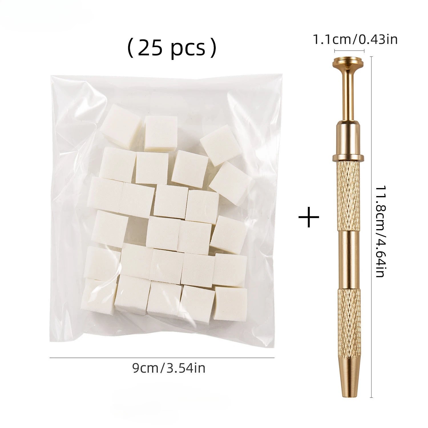 25/50/100Pcs Square Nail Art Sponge Set Gradient Nail Brushes Gel Polish Design Nail Sponge Grab Pen Manicure Supplies 229w