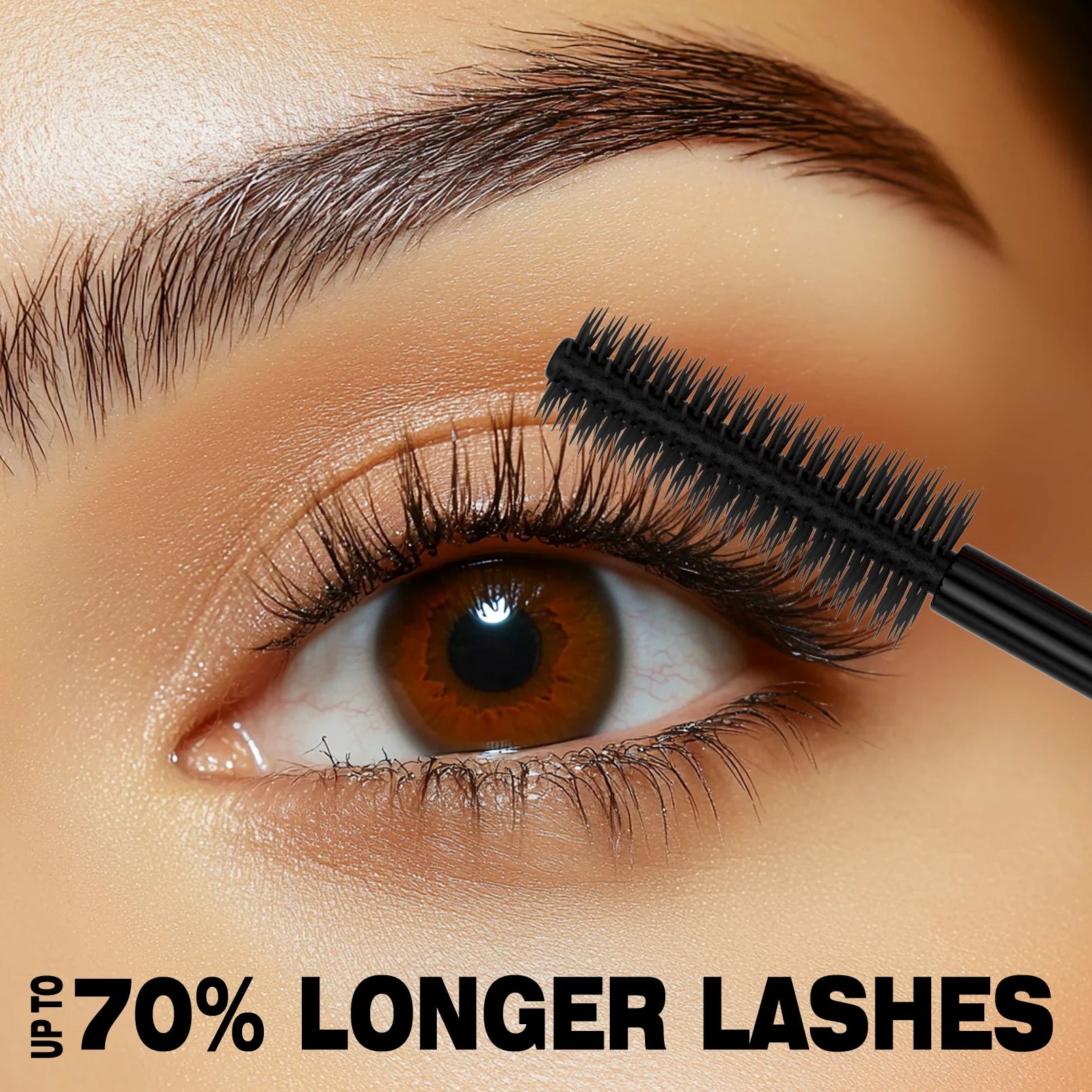 QIC High-heeled Shoes 3D Fiber Mascara - Waterproof Black