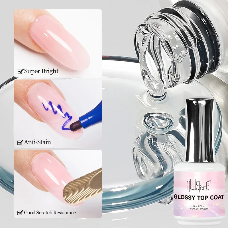 AWStorG 15ML Magic Remover  Fast Nail Gel Polish Clean UV Soak Off Semi Permanent Varnish Nail Art Removal Tools Manicur