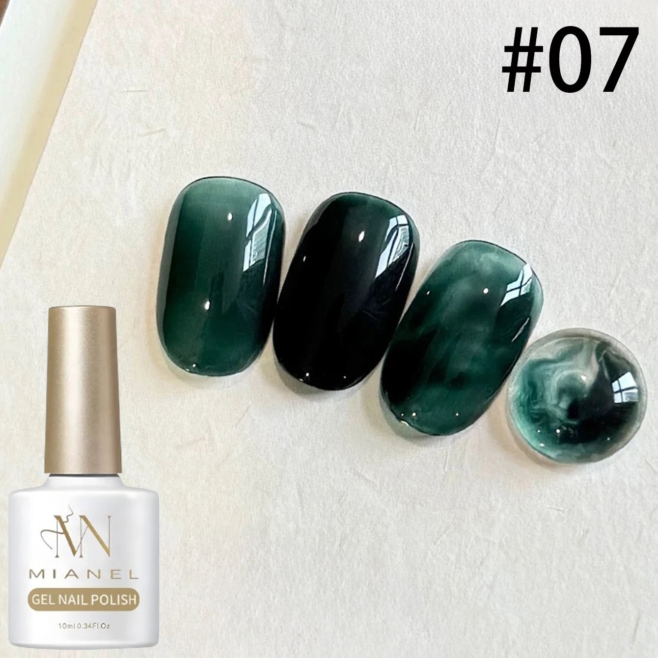 MIANEL 10ML Brown Amber Series Jelly Gel Nail Polish 2026 New Popular Ice Clear Caramel Nail Polish Black Nails 1-6pcs