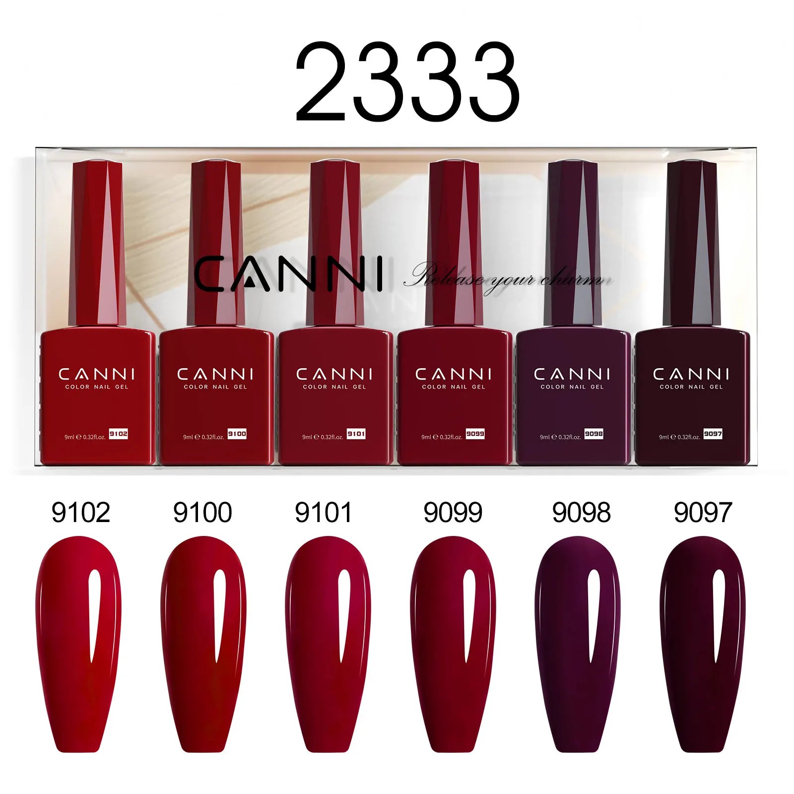 6pcs*9ml CANNI Nail Gel Polish Kit HEMA FREE Jade Jelly Nude Jelly Pink VIP Kit Christmas Gift French Nail Design Natural Color
