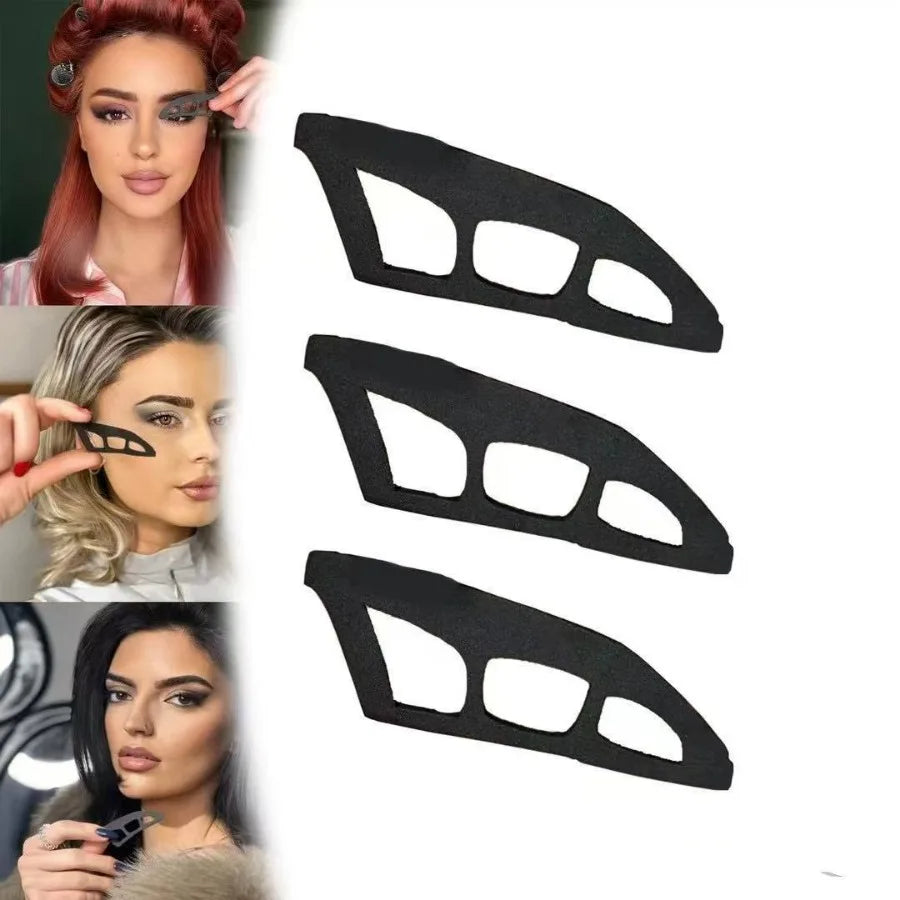 Hypoallergenic Oval Eyeshadow Stencil Tool for Beginners  with ABS Plastic Handle, Perfect for Smoky Eye Makeup Looks