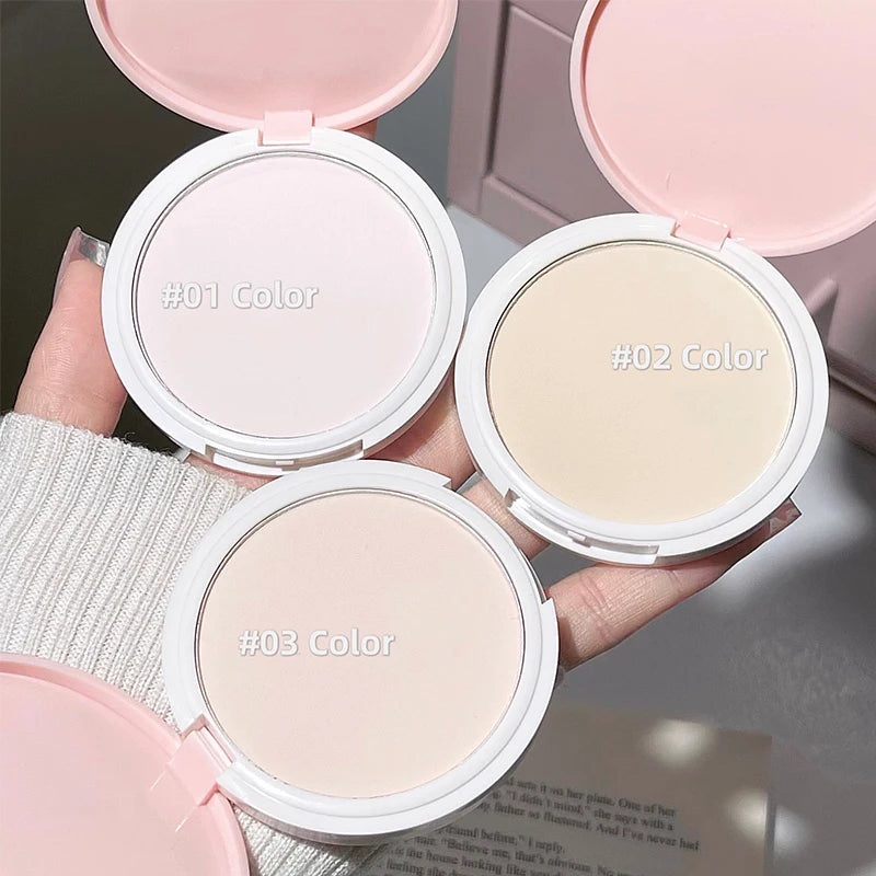 CACE Face Pressed Powder Soft Mist Setting Powder Three-color Pseudo-free Makeup Long Lasting Oil Control Waterproof Foundation