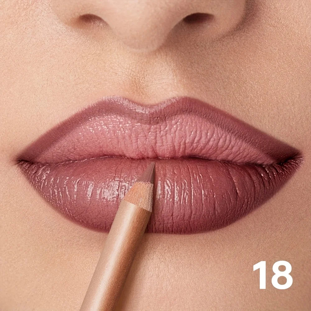 Waterproof Matte Lip Liner, Long Lasting High Pigment Lip Pencil, Smooth Precise Lip Contour for Women
