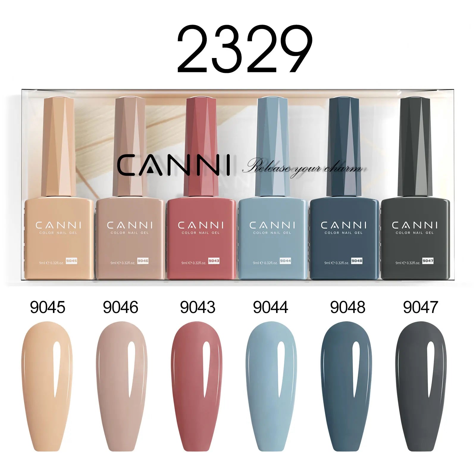 6pcs*9ml CANNI HEMA FREE Nail Gel Polish Set Gorgeous Color Semi Permanent Pigmented Painting Gel Soak off UV LED Gel Nails Kit