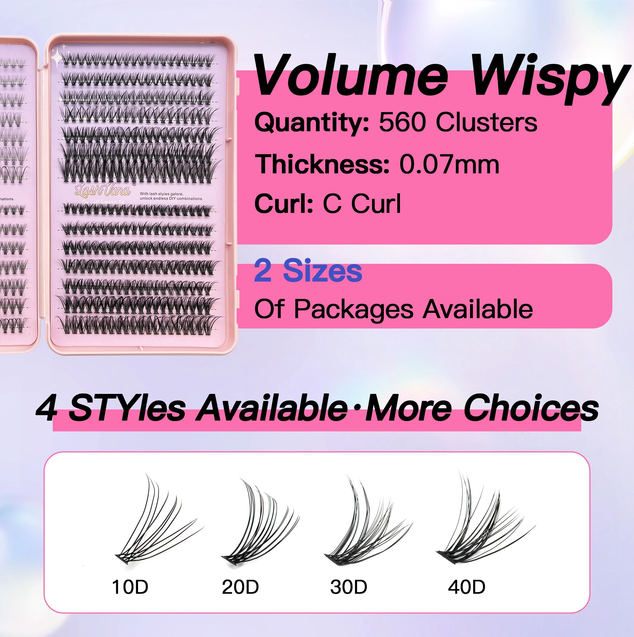 DIY Eyelash Extension Kit 10D20D30D40D with Tweezers Glue Seal Reusable Single Lashes for Party Stage Festival Eye Makeup tools