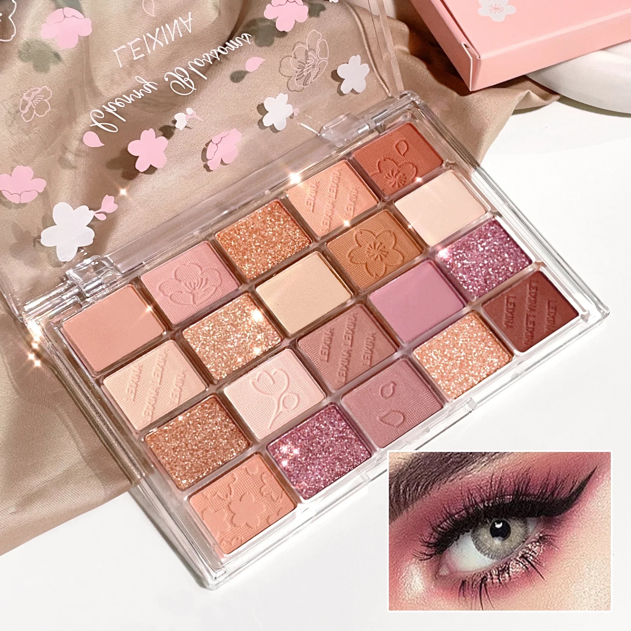20-Color Eyeshadow Palette - Shimmer & Matte Pigmented