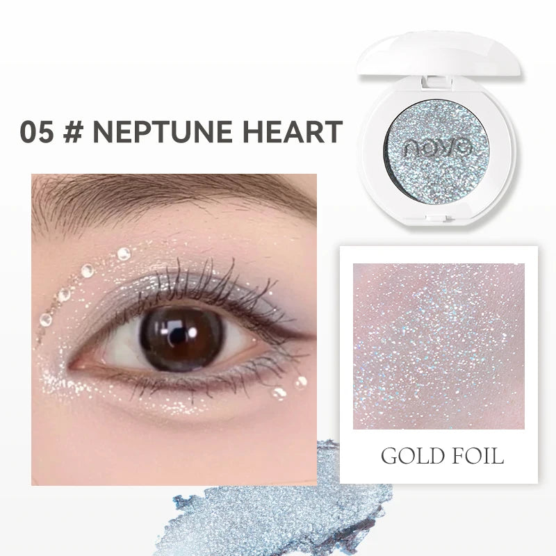 Single Glitter Eyeshadow, Lightweight Glitter And Matte Eyeshadow, Long Lasting, Smudge Proof, Shimmer Eyeliner And Blush Look