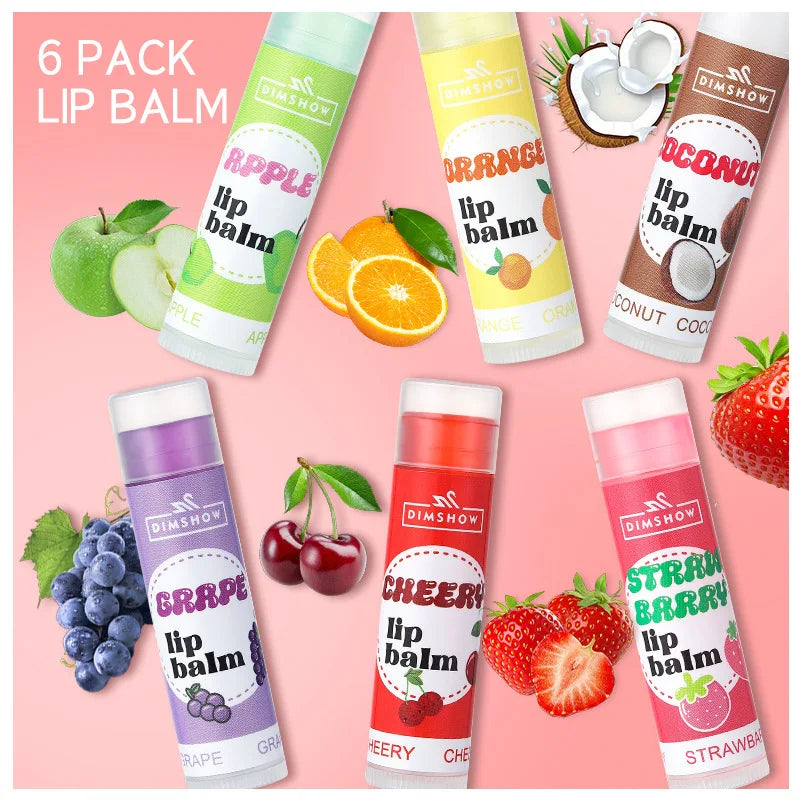 6  flavors of fruit moisturizing lipstick Moisturizing and moisturizing lip mask desalination lip mask lip balm