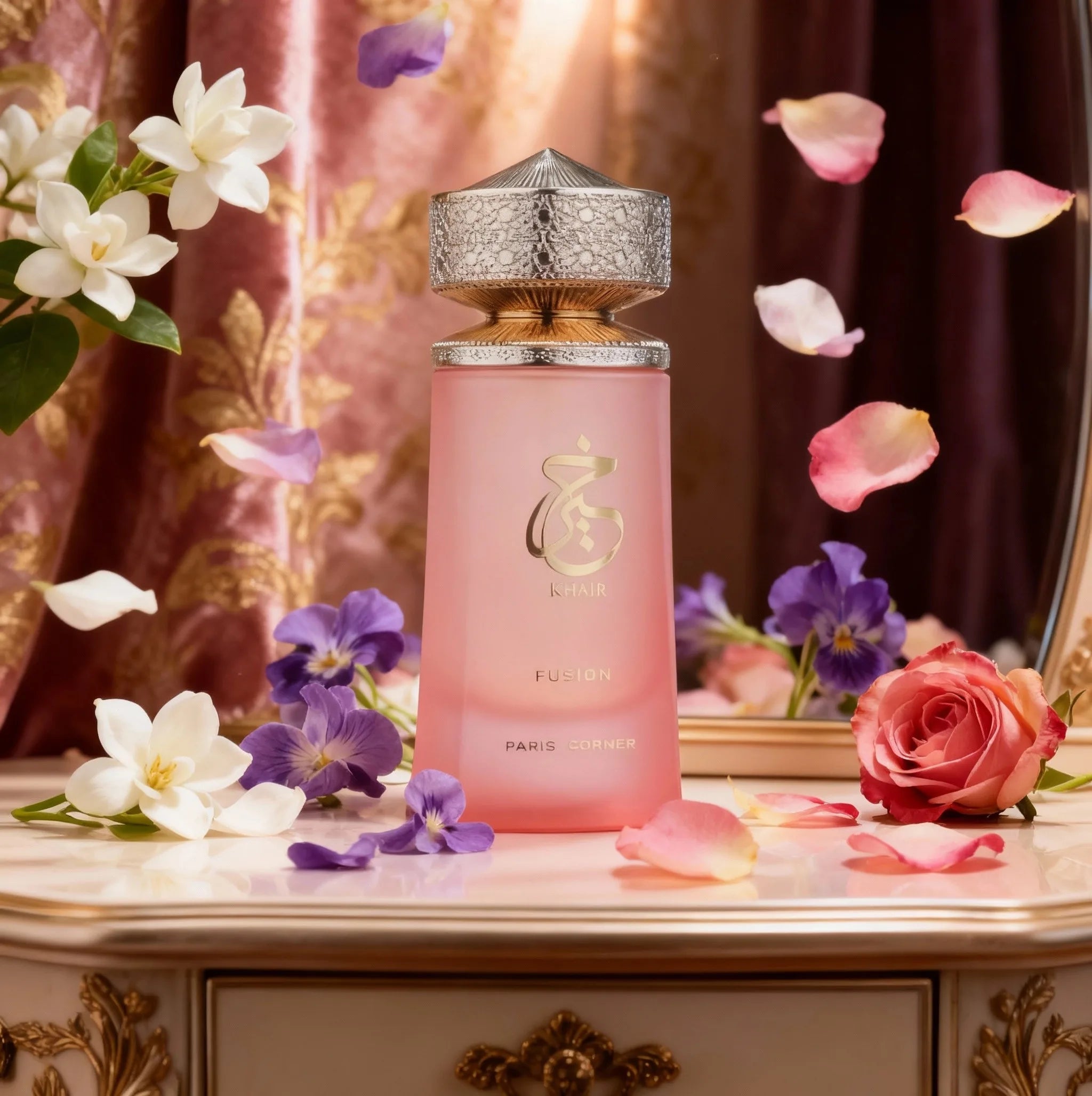 Paris Corner Khair Fusion Lychee 3.4 Fl Oz,Unisex Fruity Floral Perfume,Lychee Blackcurrant Red Apple Enchanting Aroma