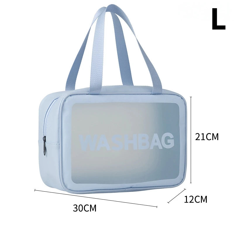 Portable Travel Wash Bag Female Transparent Waterproof Makeup Storage Pouch Large Capacity Cosmetic Organizer Beauty Women Case