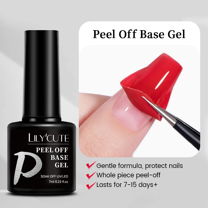LILYCUTE 7ML Colorful Gel Nail Polish 129 Colors Long Lasting For Manicure Semi Permanent Base Top Coat Nail Art UV Gel Varnish
