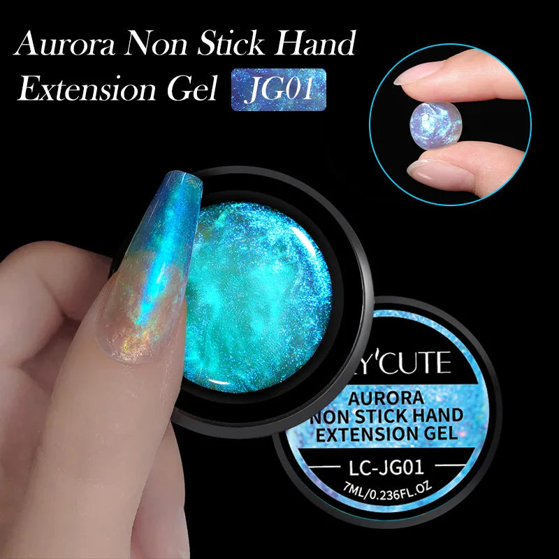 LILYCUTE 15ML Quick Extension Gel Nail Polish Milky White Clear Pink Color French Manicure Finger Prolong Nail Hard Gel Varnish