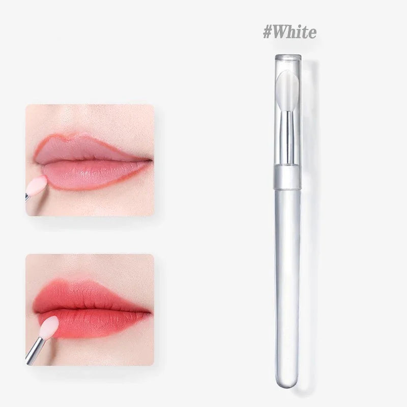 Silicone lip brush with cover, dustproof lipstick brush, glitter eyeshadow brush, portable multi-purpose brush