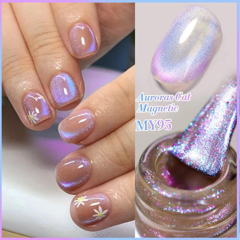 BORN PRETTY 10ml Wishing Apple Red Glass Bead Cat Magnetic Gel ultra Shine Soak Off UV Gel Nail Art Varnish Nail Supplies