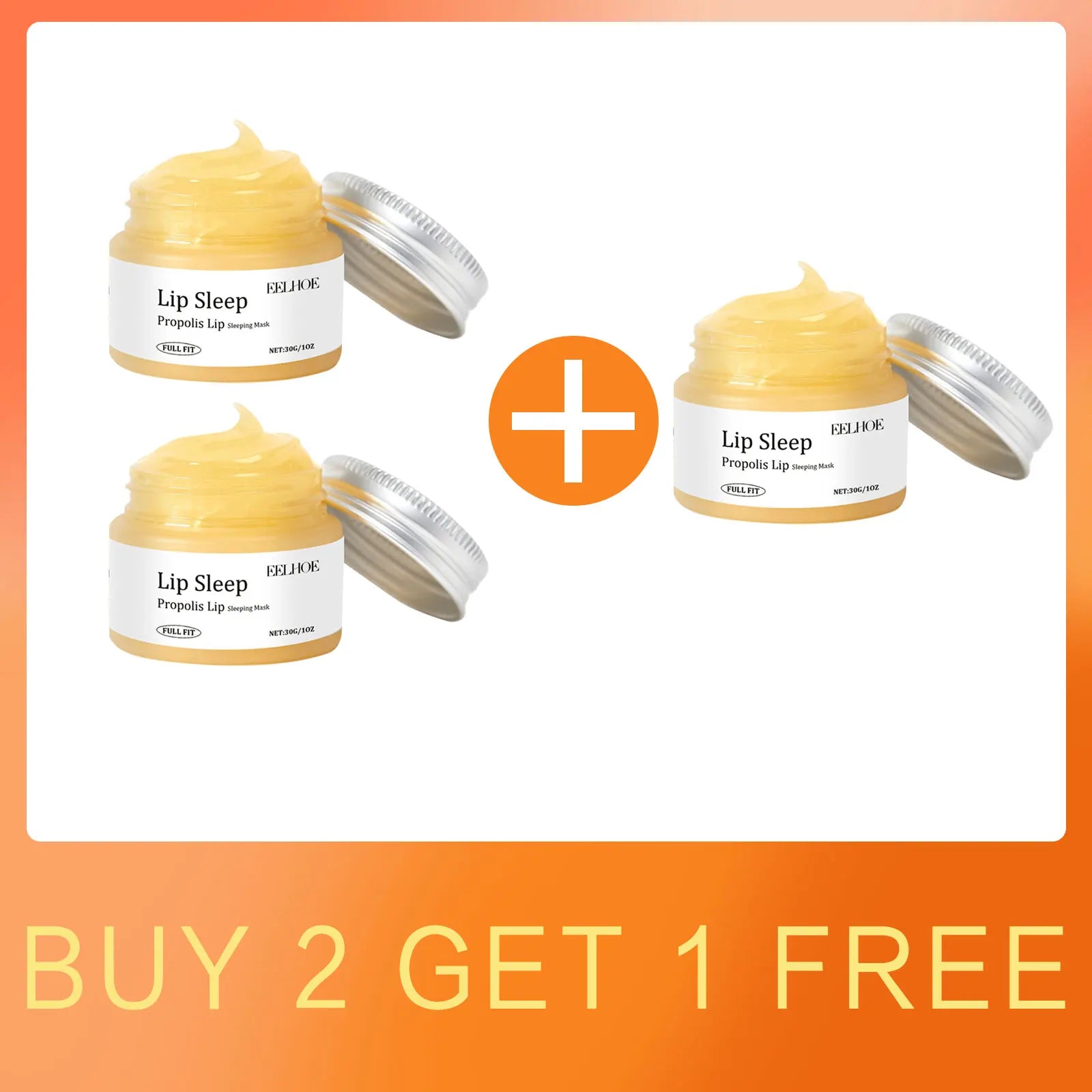 EELHOE Propolis Night Lip Mask Hydrating and Moisturizing Exfoliating Anti Freezing and Chapping Repair Skin Care Lip Balm 30g