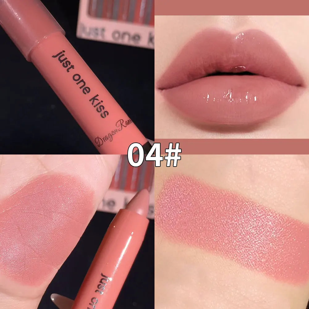 Bright Lipstick Easy to Color Lipstick Color Moisturizing Lip Gloss Easy to Color Lip Glaze Rotating Bright Lipstick Pen Lip Gloss Lipstick European and American Style Nude Brown Red Pink Lipstick Masquerade Lipstick Pen Lip